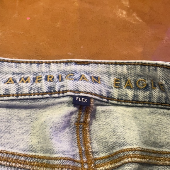 Light Blue Ripped American Eagle Jeans - Picture 2 of 2